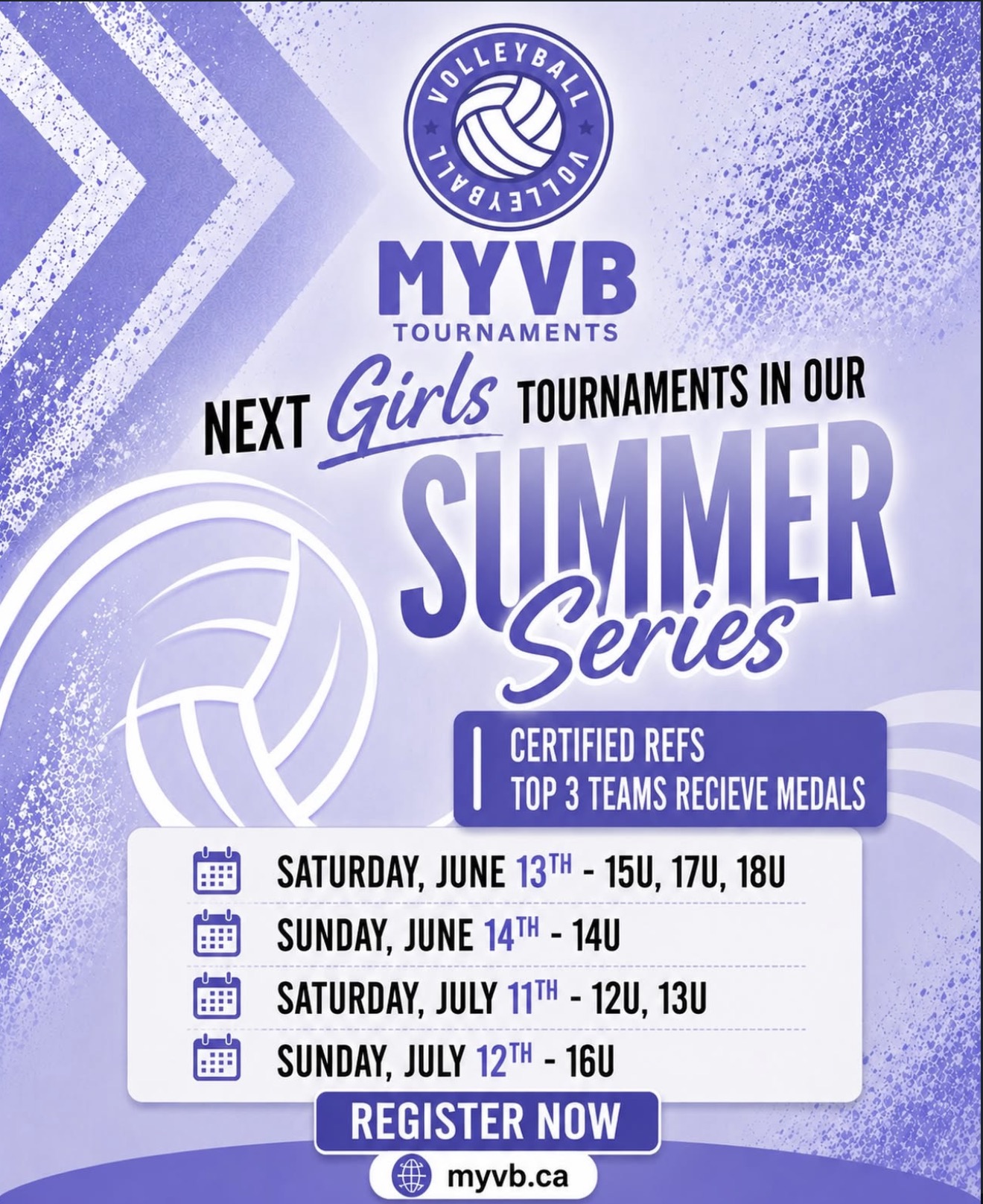 MYVB Girls Summer Series — 16U flyer